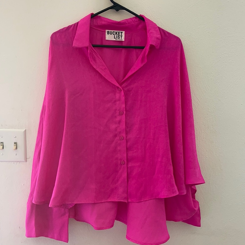 Bucketlist neon pink blouse